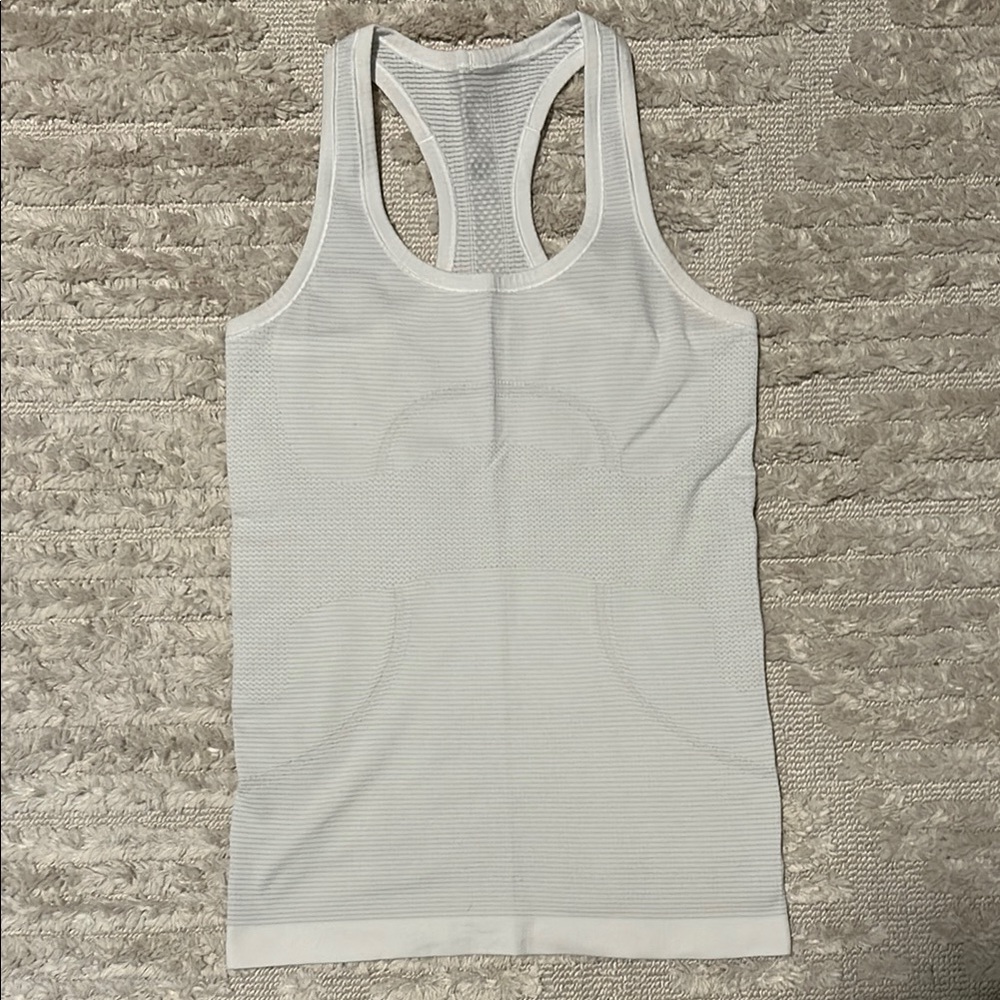 Lululemon White Swiftly Racerback Tank